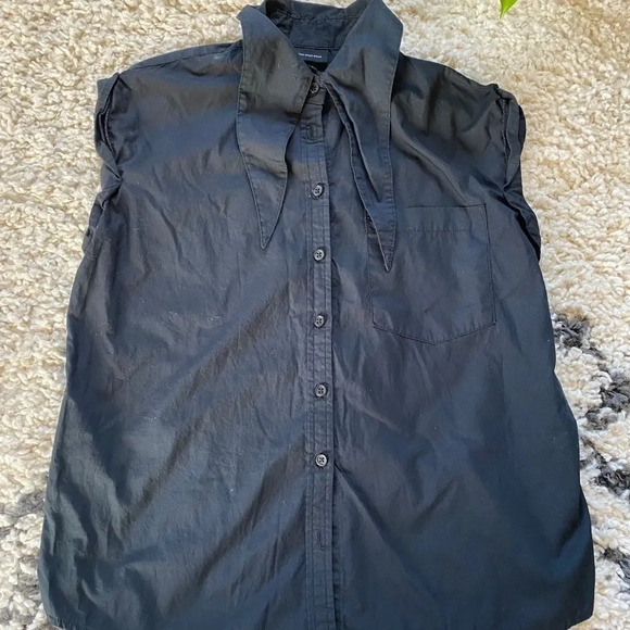 Who What Wear Black Tie Top - Picture 3 of 7